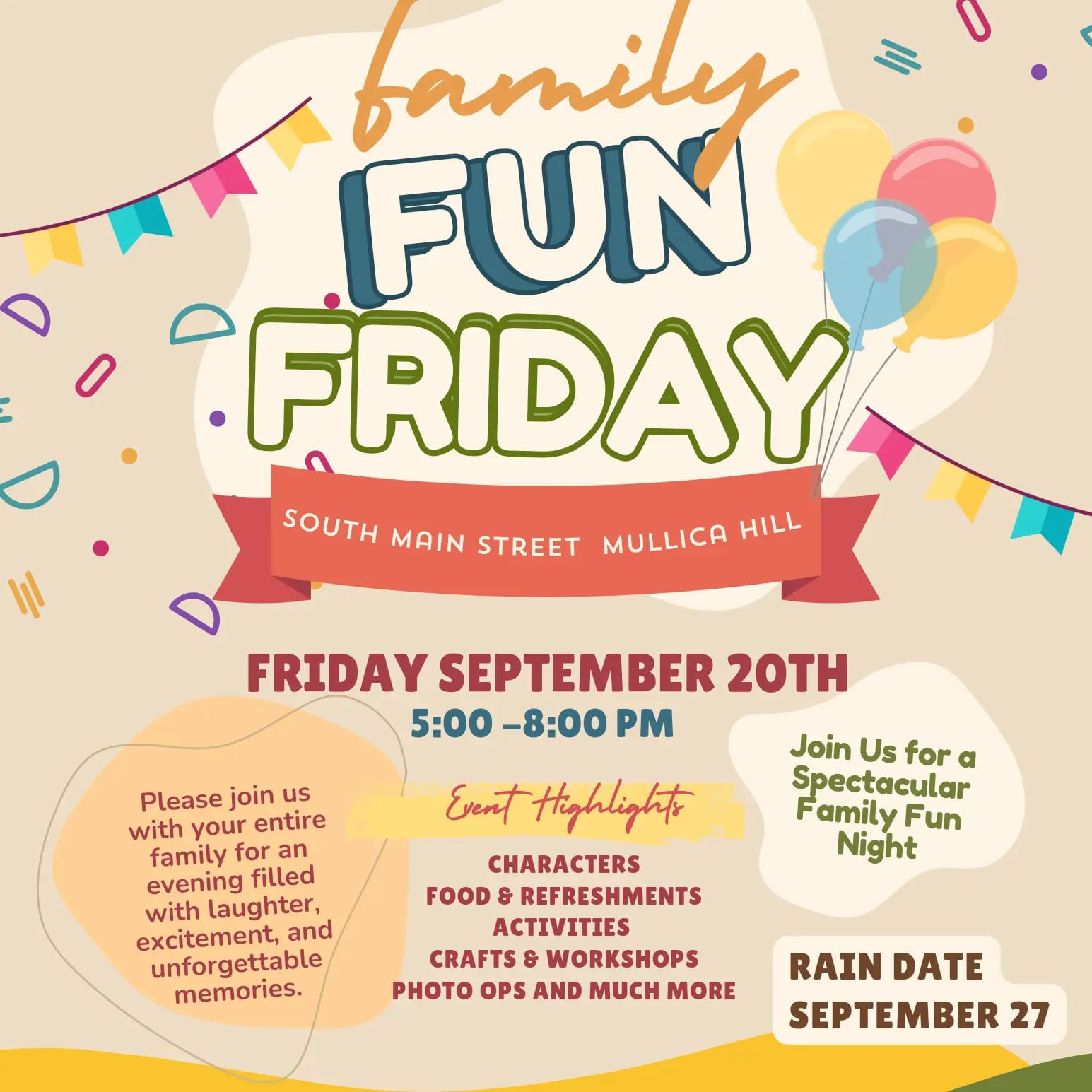 Family Fun Friday flyer